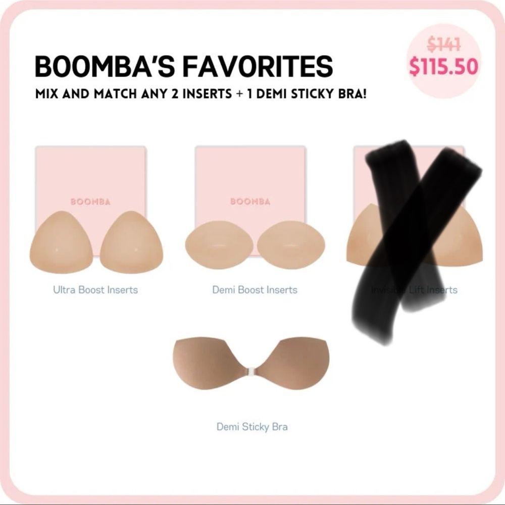 NWT - BUNDLE !! THREE PACK BOOMBA Inserts Size E
